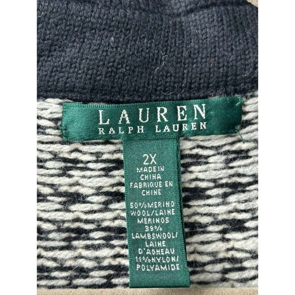 Ralph Lauren Women's Size 2X Merino & Lambswool Blend Coat Houndstooth - Picture 3 of 13